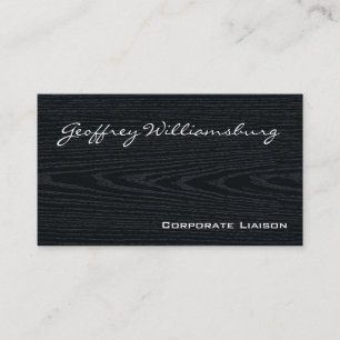 Plain Black Wood Professional Business Cards
