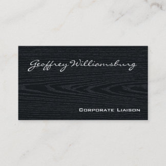 Plain Black Wood Professional Business Cards