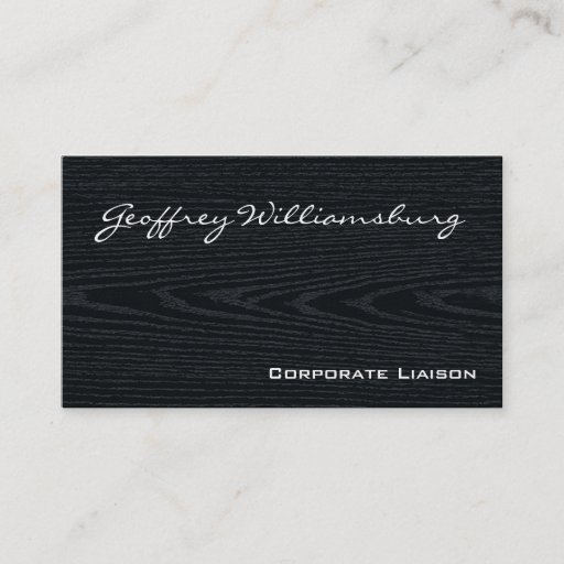Customizable Plain Black Wood Professional Business Cards