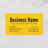 Plain Black & Yellow Dentist Business Card (Front)