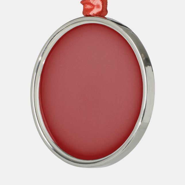 Plain Blank Red Shades DIY add text quote photo Metal Ornament (Left)