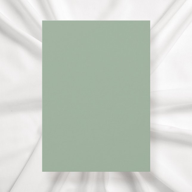 Plain Blank Sage Green 5" x 7" Wedding Invitation (Blank sage green wedding invitation)