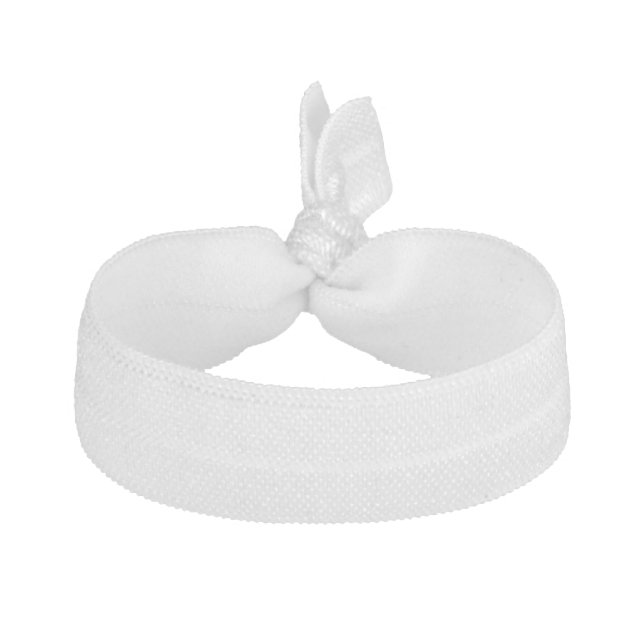 Plain Blank White Hair Tie to Customize Yourself (Front)