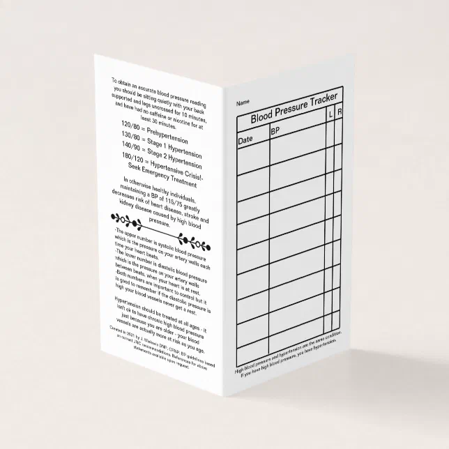 Plain Blood Pressure Wallet Card 2021 Zazzle