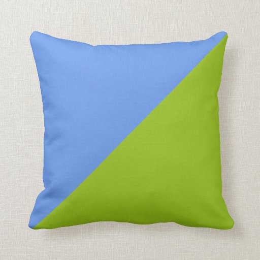 Plain Blue and Green Background Pillow | Zazzle