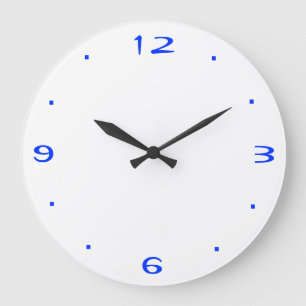 Plain Blue and White > Kitchen Clocks