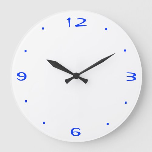 Plain Blue and White  Kitchen Clocks