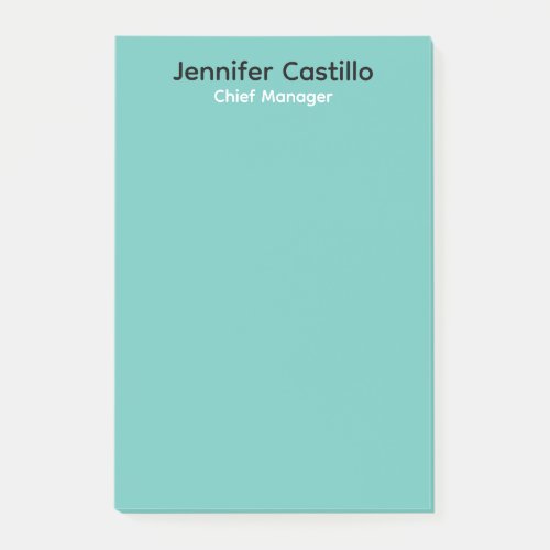 Plain Blue Black White Minimalist Modern Post_it Notes