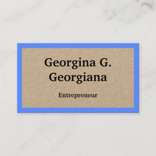 Plain, Blue Bordered, Professional Business Card
