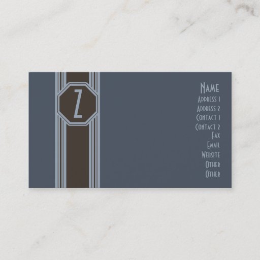 Customizable Plain Blue &amp; Brown Business Card