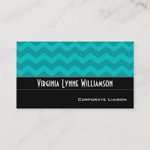 Customizable Plain Blue Chevron Modern Business Cards