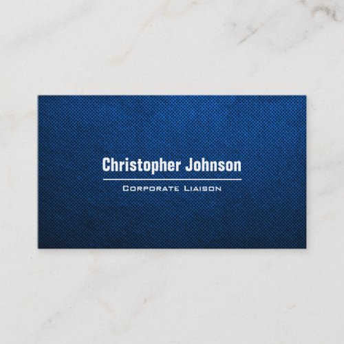 Plain Blue Modern Professional Business Card