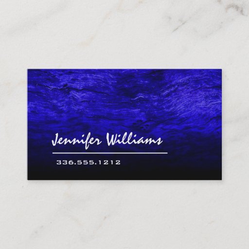 Customizable Plain Blue Professional Business Card