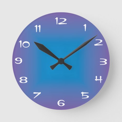 Plain BluePurple Colored Kitchen Clock