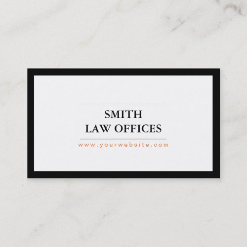 Plain Bold Border Lawyer/Attorney Business Card