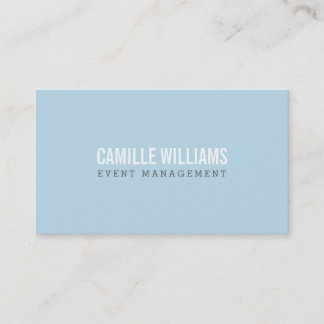 PLAIN BOLD MINIMAL smart text baby blue + gray Business Card