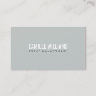 PLAIN BOLD MINIMAL smart text monochromatic gray Business Card