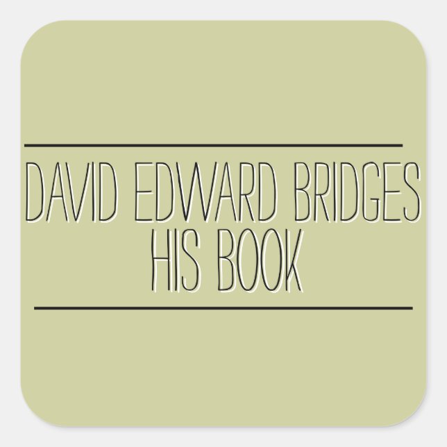 Plain Bookplate (Front)