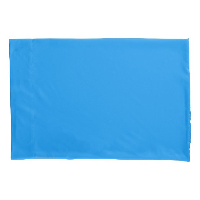 Plain Bright Blue  Pillow Case (Front)