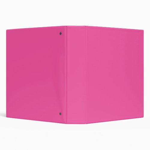 Plain bright hot pink 3 ring binder