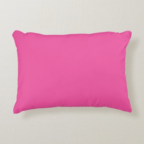 Plain bright hot pink accent pillow