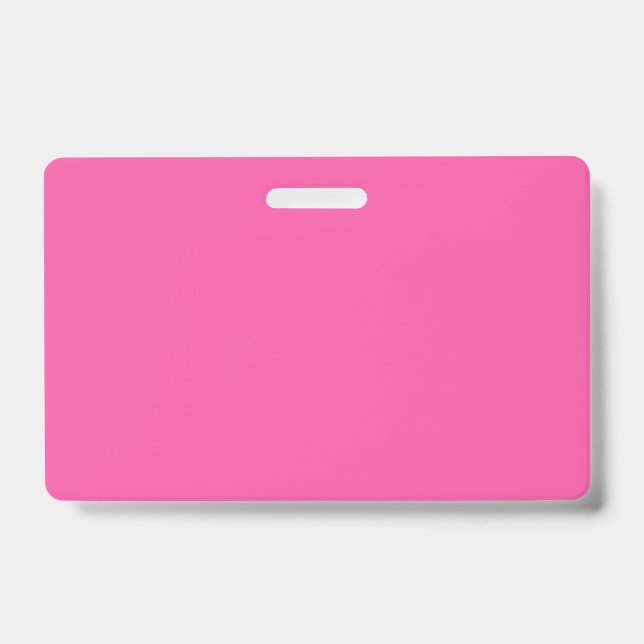 Plain bright hot pink badge (Front)