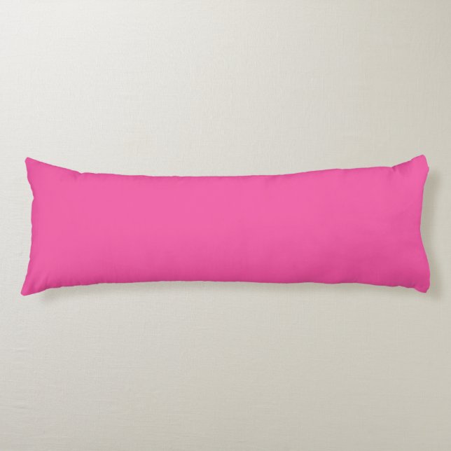 Plain bright hot pink body pillow (Front)