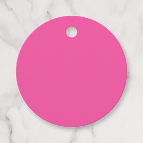 Plain bright hot pink favor tags