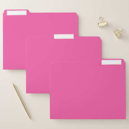 Plain bright hot pink file folder