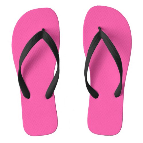 Plain bright hot pink flip flops