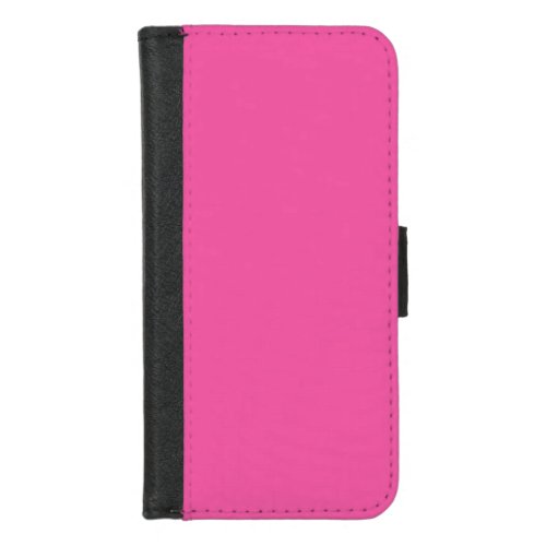 Plain bright hot pink iPhone 87 wallet case