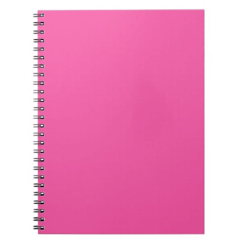 Plain bright hot pink notebook