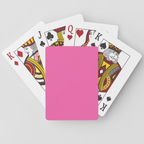 Plain bright hot pink poker cards