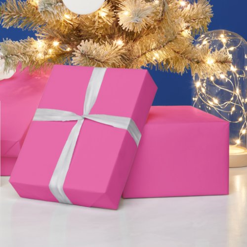 Plain bright hot pink wrapping paper