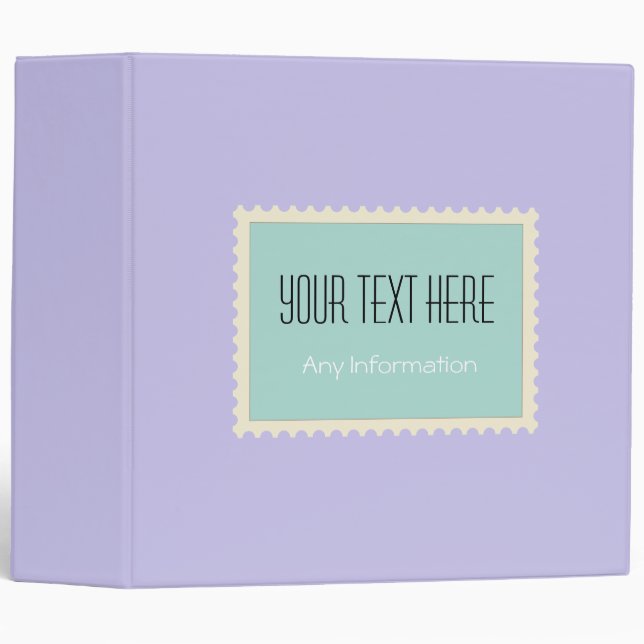 Plain Bright Lavender Background Binder (Front/Spine)