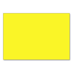 Plain Bright Yellow color Table Number