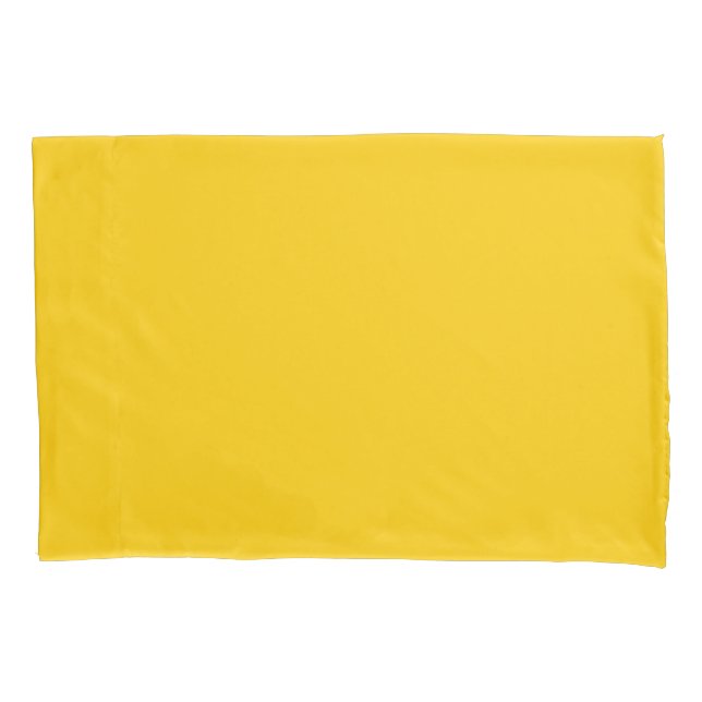 Plain Bright Yellow pillowcase single (Front)