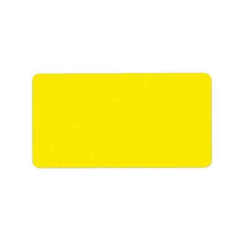 Plain bright yellow solid background blank FFEF00 Label