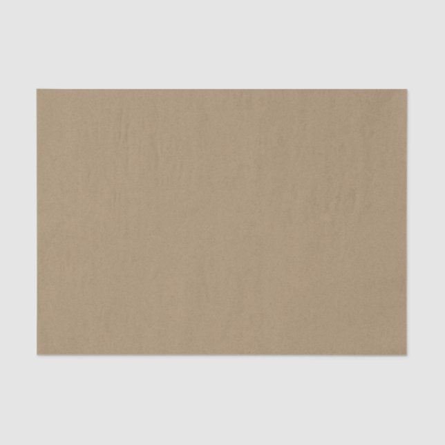 Plain Brown Faux Kraft Tissue Paper (Front)