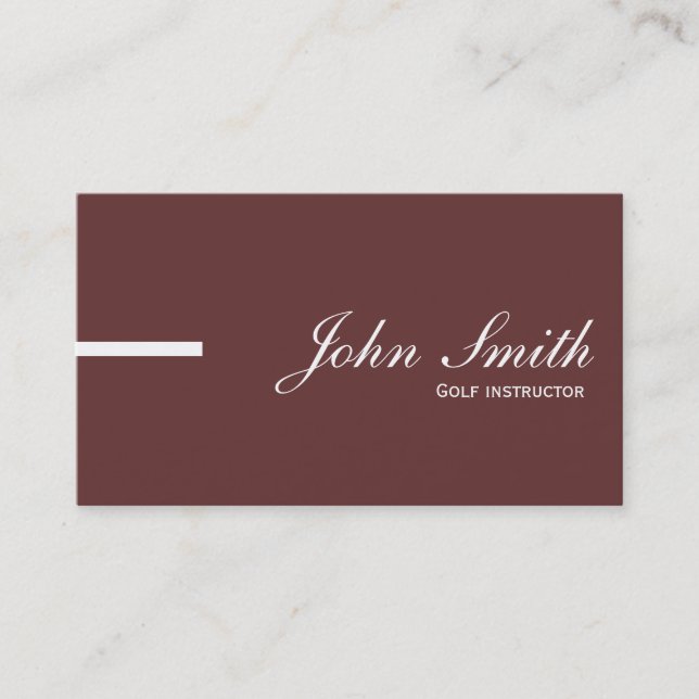 Plain Brown Golf Business Card (Front)
