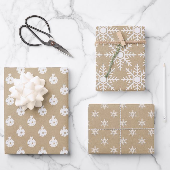 Plain Brown Paper With Christmas Designs (Front)