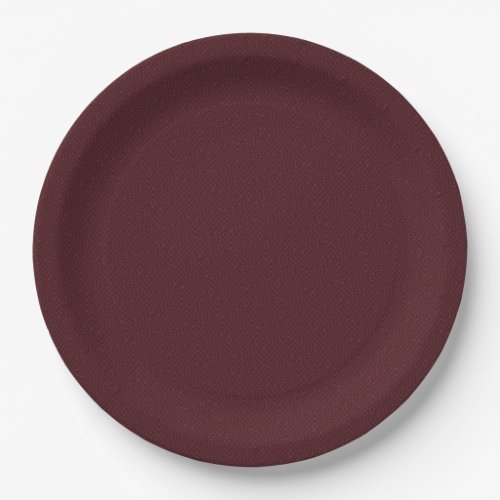 Plain Burgundy Wine Color Paper Plates