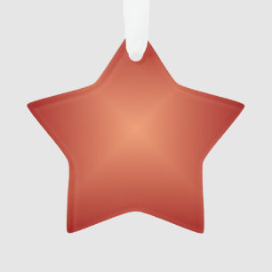 Plain Burnt Orange>Acrylic Star Ornament