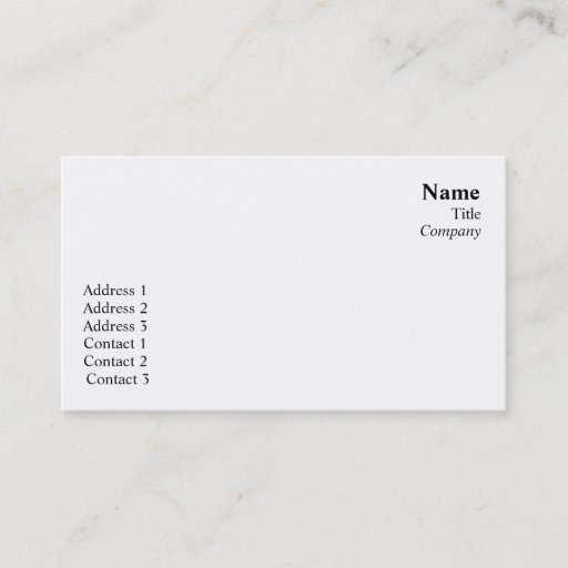 Customizable Plain  - Business Business Card
