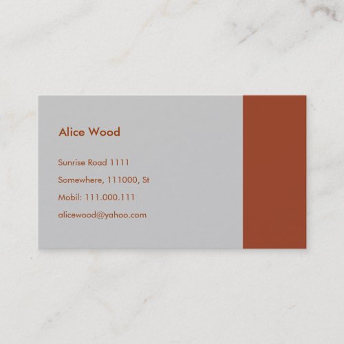Plain Business Card