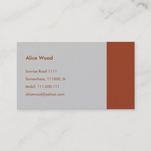 Customizable Plain Business Card