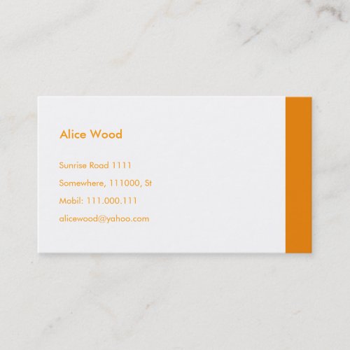 Plain Business Card