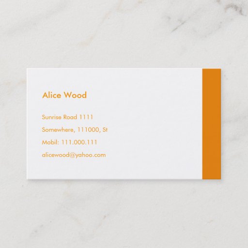 Customizable Plain Business Card