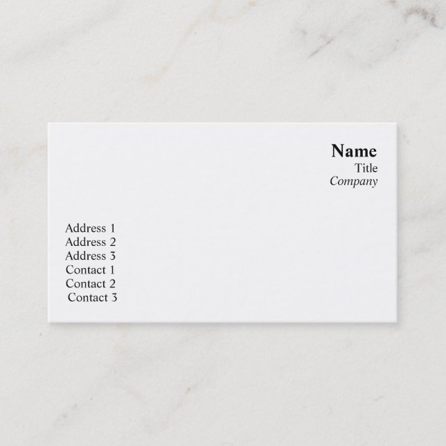 Plain  - Business Card (Front)