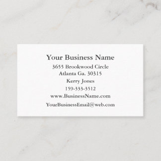 Plain Business Card
